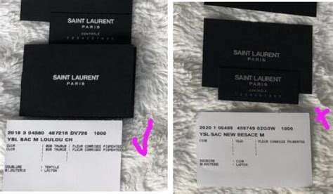 ysl fake vs original|ysl authenticity card.